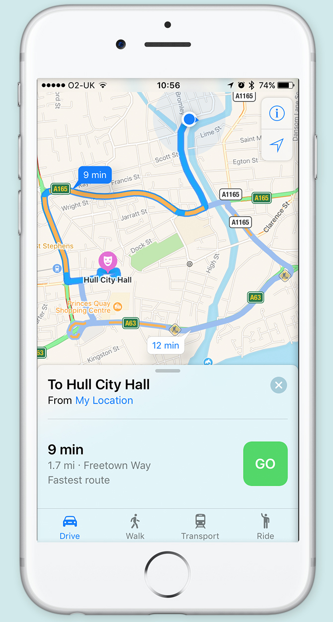 iOS 10 Maps