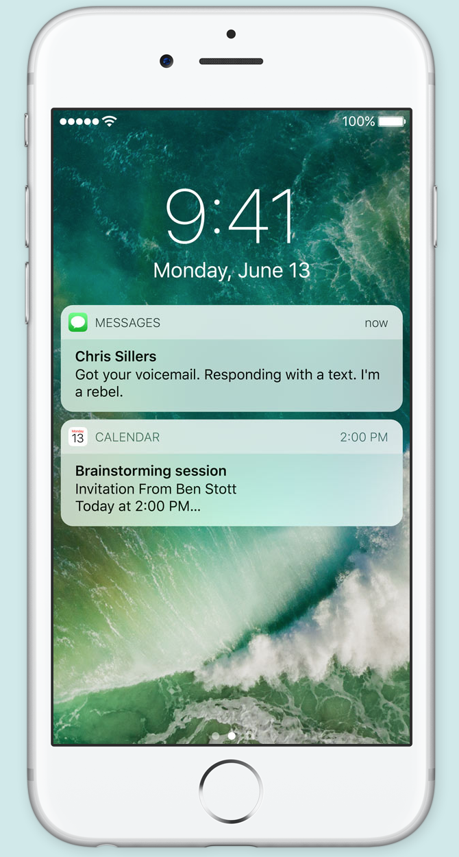 iOS 10 beta notifications
