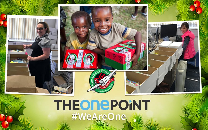 The One Point donates to operation Christmas child